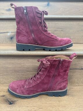 Vionic Lani Boots in Port Burgundy Suede Size 9 / EU 41